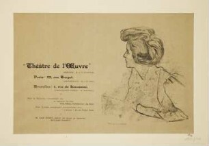 Prospektprogramm für Théâtre de l’Œuvre, 1895