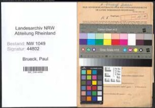 Entnazifizierung Paul Brueck , geb. 11.01.1883 (Kaufmann)