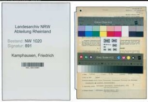 Entnazifizierung Friedrich Kamphausen , geb. 18.06.1905 (Metzger)