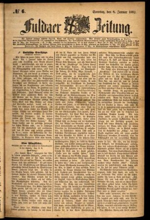 Ausgabe vom Sonntag, den 08. Januar 1882.