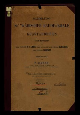Die Altertumsdenkmale in der Schlosskirche zu Neufra a. D.