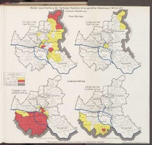 Wanderungsverpflechtung der Hamburger Stadtteile mit ausgewählten Randkreisen 1971 bis 1973: Kreis Stormarn, Landkreis Harburg