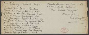 Brief an B. Schott's Söhne : 12.08.1898