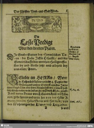 Die Erste Predigt Uber den dritten Psalm