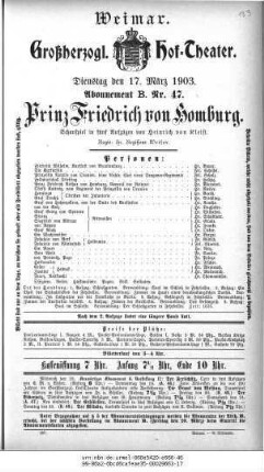 Prinz Friedrich von Homburg