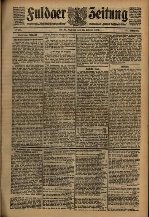 Dritte Ausgabe vom Samstag, den 23. Oktober 1909.