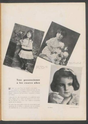 Tres generaciones a los cuatro años