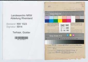 Entnazifizierung Gustav Terhaar , geb. 22.07.1906 (Angestellter)