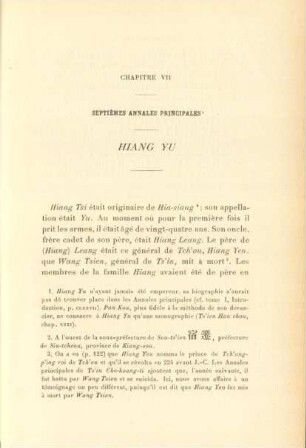 Chapitre VII - Septièmes annales principales - Hiang Yu