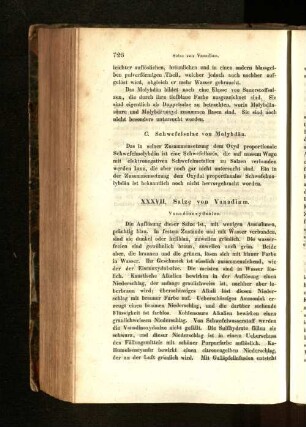 XXXVII. Salze von Vanadium.