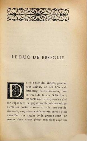 Le Duc de Broglie : Par Ernest Daudet