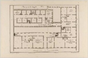 Grundriss eines Rathauses und eines Gefängnisses