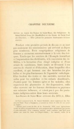 Chapitre deuxième. Arrivée au Japon des Dames de Saint-Maur, ...