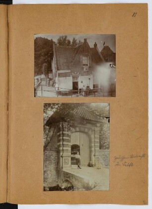 Wohnhaus, Delft. Torbau, Delft: Ansichten (aus: Skizzen- und Fotoalbum 27)