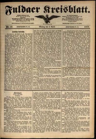 Ausgabe vom Montag, den 06. April 1903.