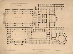 Hocheder, Karl; München; Müller´sches Volksbad - Grundriss 1. OG