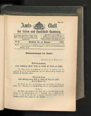 No. 37, 16. Februar 1916