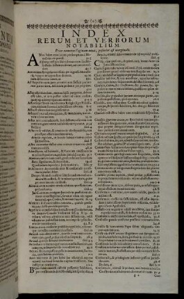 Index Rerum Et Verborum Notabilium.
