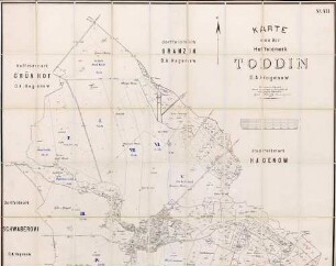 N° VII; Karte von der Hoffeldmark Toddin, D. A. Hagenow