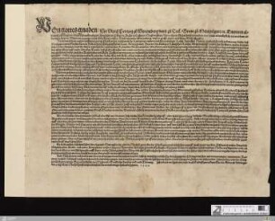 Von gottes gnaden, Wir Vlrich, Hertzog zu Wirtemberg ... Empieten allen ... vnsers Fürstenthumbs Wirtemberg, vnsern gruß ... : Geben zu Tübingen den 4. tag May, Nach Christi vnsers liebsten Herrn vnd einigen heilands gepurt. 1545