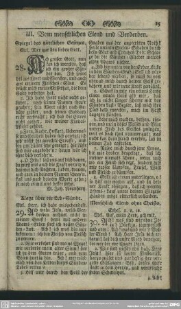 III. Vom menschlichen Elend und Verderben