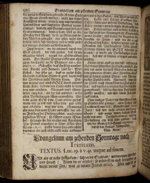 Evangelium am zehenden Sonntage nach Trinitatis. - Epistel am dreyzehenden Sonntage nach Trinitatis.