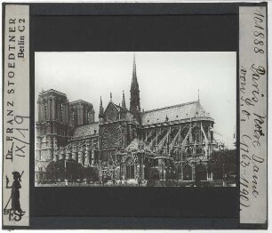 Paris, Kathedrale Notre-Dame de Paris : Außenansicht von SO