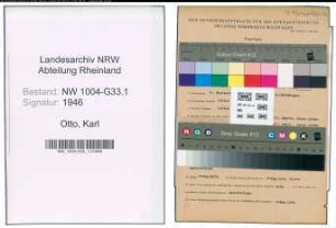 Entnazifizierung Karl Otto , geb. 14.09.1907 (Lehrer)