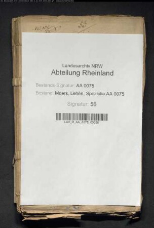 Nichtadlige Belehnung betr. Heggenhof zu Kaldenhausen