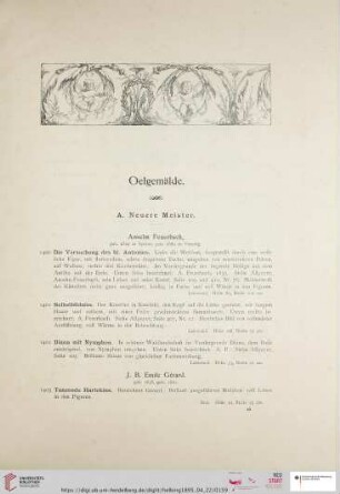 Oelgemälde (Nr. 1400 - 1624)