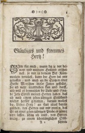 Gläubiges und frommes Hertz!