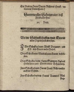 Wo die Schöpffschuffen und Eintritt in die Pegnitz zu finden seyn