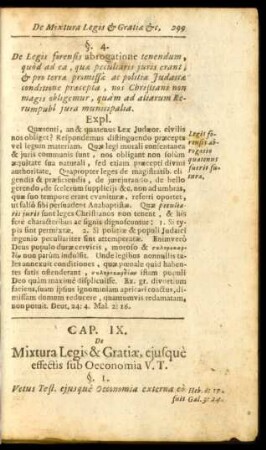 Cap. IX. De Mixtura Legis & Gratiae, ejusquè effectis sub Oeconomia V. T.