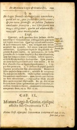 Cap. IX. De Mixtura Legis & Gratiae, ejusquè effectis sub Oeconomia V. T.