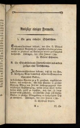 3-84, Auszuege einiger Formeln