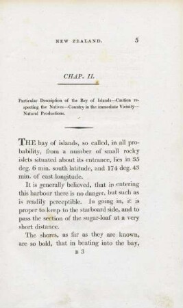 5-11 Chapter II: Particular Description of the Bay of Islands...