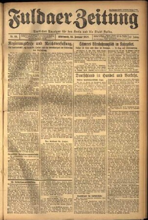 Ausgabe vom Mittwoch, den 14. Januar 1925.