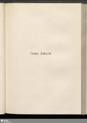 Gottes Zukunft