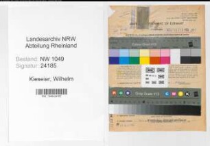 Entnazifizierung Wilhelm Kieseier , geb. 11.07.1890 (Bahnsekretaer)
