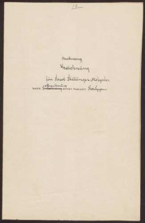 Killinger, Jakob, Rotgerber Anbau eines Trockenschuppens