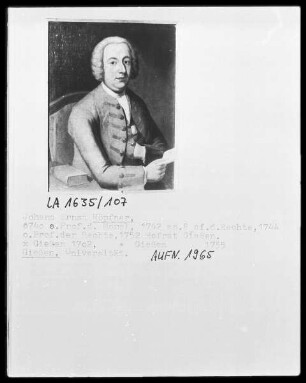 Bildnis des Giessener Universitätsprofessors Johann Ernst Höpfner