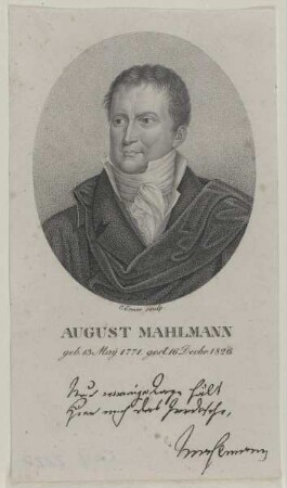 Bildnis des August Mahlmann