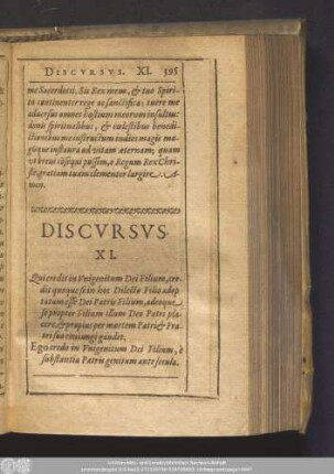 Discursus. XI.