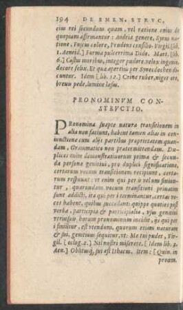 Pronominum Constructio.