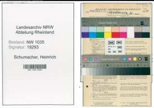 Entnazifizierung Heinrich Schumacher , geb. 21.08.1887 (Buerobeamter)