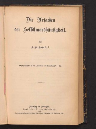 Die Ursachen der Selbstmordhäufigkeit