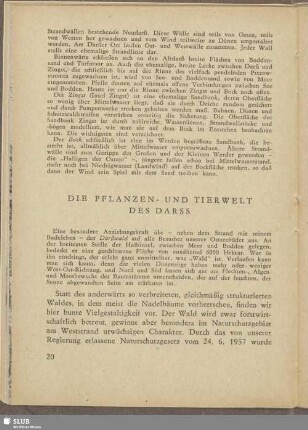 Die Pflanzen- und Tierwelt des Darß