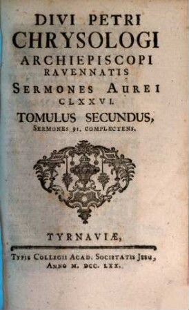 Divi Petri Chrysologi Archiepiscopi Ravennatis, Sermones Aurei CLXXVI, 2. Sermones 91. Complectens