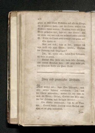 Zwey und zwanzigster Abschnitt.
