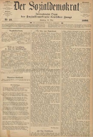 No 21. Sonntag, 23. Mai. 1880.